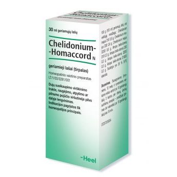 Chelidonium-Homaccord N geriamieji lašai (tirpalas), 30 ml.