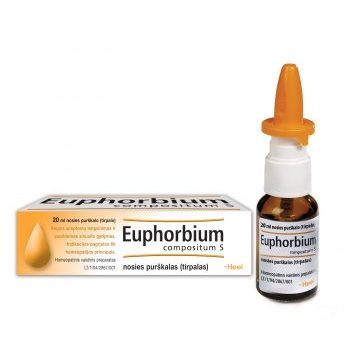 Euphorbium compositum S nosies purškalas (tirpalas), 20 ml.