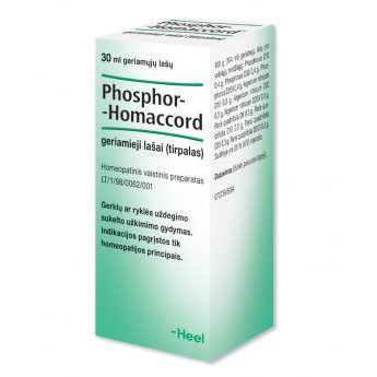 Phosphor-Homaccord geriamieji lašai (tirpalas), 30 ml.