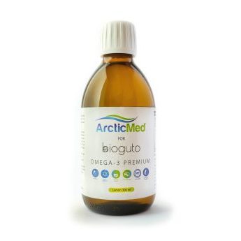 Bioguto Omega-3 Premium (ArcticMed) žuvų taukai, 300 ml.
