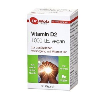 Dr. Wolz Vitamin D2 1000 I.E. vegan, kaps. N.60