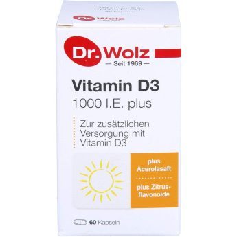 Dr. Wolz Vitamin D3 1000 I.E. plus, kaps. N.60
