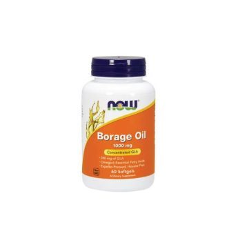 NOW vaistinės agurklės sėklų aliejus „Borage Oil 1000 mg”, kaps., N.60