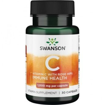 SWANSON Vitaminas C su erškėtuogėmis 1000 mg, kaps., N.30